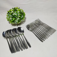 [BUNDLING 24 PCS] PAKET SENDOK 1 LUSIN + GARPU 1 LUSIN STAINLESS MURAH SENDOK GARPU LUSIN ISI 24 PCS