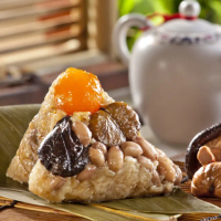 【跨店任選】嘉義福源_招牌栗子肉粽5顆(210g/顆;無禮盒;端午節;端午節肉粽;粽子)