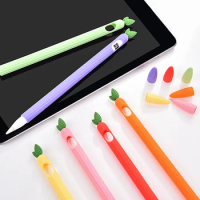 Cute Carrot Silicone Pencil Case For Apple Pencil 1st 2nd generation Case Compatible Tablet Touch Pen Stylus For iPad Pencil 2 1