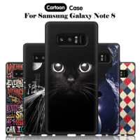 JURCHEN Phone Case For Samsung Note 9 Case Cute Cartoon Back Coque Soft TPU Silicone Cover Case For Samsung Galaxy Note 8 Cover