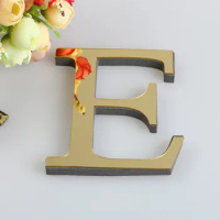 26 Letters Wall Sticker 3D DIY Mirror Acrylic Decals Home Decor Wall Art Mural for party wedding Christmas Retro Wall Art
