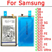 Battery For Samsung S8 S9 Plus S10 S8+ S9+ S10e S20 FE S21 Ultra 5G Cellphone Bateria Replacement Li-ion Spare Parts