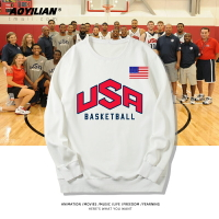 USA美國夢之隊夢十男長袖圓領衛衣運動外套純棉籃球套頭衫上衣服