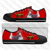 Anime High School DxD Rias Gremory Low Top Sneakers Mens Womens Teenager High Quality Canvas Sneaker Couple Shoes Custom Shoe