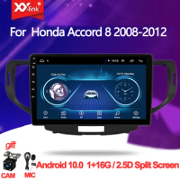 12" Android 10.0 Car Radio Multimedia Player For Honda Accord 8 2008-2012 Navigation GPS Autoradio Stereo Audio 2 Din No Dvd