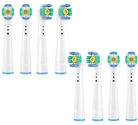【日本代購】ECOR 電動牙刷 相容品 棕色 OralB 替換刷頭 EB18 白色 替換刷頭 YE-18A 8支