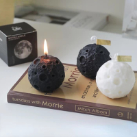 Moon Scented Candles Wholesale Ebony Agarwood Flavor Creative Hand Gift Birthday Gift Candle Black Moon Style Fragrance Candle