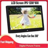10"Digital Picture Photo Frame IPS Full-View Screen Photo Album 1280*800 Clock Calendar Video Player with Remote Control