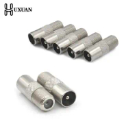 5/10pcs STB Quick Plug RF Coax F Female To RF Male Connector TV Antenna Coaxial Connector F Connector TV Coaxial plug