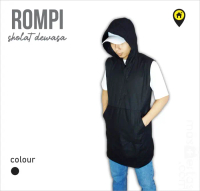 ROMPI SHOLAT PRIA DEWASA, HOODIE ZIPPER, BAJU KOKO,ROMPI MUSLIM,CUSTOM