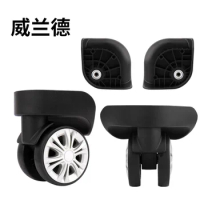 Travel Luggage Caster Accessories Replacement Set of Universal Suitcase Wheel Parts Mute Shock Absorption Black Universal Wheel