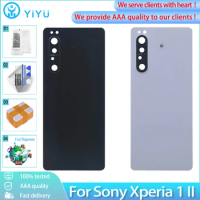Orig Housing For Sony Xperia 1 II XQ-AT51 XQ-AT52 Back Battery Cover Glass Rear Door Case With Lens Replacement Parts