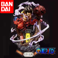 GK One Piece Anime Figure 26CM Wano Gear 4 Luffy 2 Head Pieces Statue Figures Collectible Model Decoration Toy Christmas Gift