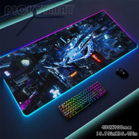 Large RGB Mouse Mat ASUS Desk Mat LED Gaming Mousepad Big Luminous Desk Pad Gamer Backlit Mouse Pad Mousepads