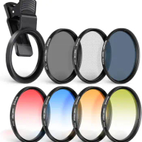 NEEWER 52mm Lens Filter Kit with Phone Lens Clip for iPhone 15 14 Pro Max 13 12 11 &amp; Canon Nikon Sony Cameras
