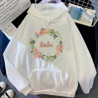 Bride to Be hoodies women japanese Fleece long sleeve top aesthetic Pullover clothes women anime Pullover