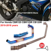 Slip On For Honda CBR125 CBR125R CB125R CBR 125 2010 - 2016 Motorcycle Exhaust Modified Front Link Pipe Moto Escape Moto Systems