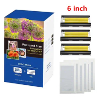 6 inch ink cartridge KP 108IN KP 36IN Photo paper for Canon SELPHY CP900 CP910 CP1000 CP1200 CP1300 printer photo cartridges