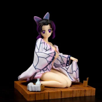 Anime Peripheral Demon Slayer Kochou Shinobu Bathrobe Sitting Position StatuePVC Action Figure Collectible Model Toy Boxed