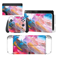 Abstract Style Vinyl Decal Skin Sticker For Nintendo Switch OLED Console Protector Game Accessoriy NintendoSwitch OLED