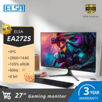 ELSA 24/27 Inch 2K Monitor 165Hz/90Hz Desktop PC Lcd QHD Display Gaming Panel Screen Computer LED 2560*1440 HDMI-compatib/DP