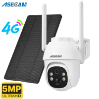 4G Sim Card 5MP Wireless Solar Panel Camera PTZ Outdoor Human Detection Long Standby Audio Wifi CCTV Security Camera UBOX