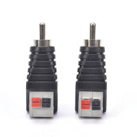 Kabel AV Wire Speaker 2PCS baru ke Audio Lelaki penuh RCA penggera Jack kecil