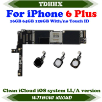 16G 64Gb 128GB Good For iPhone 6P 6 Plus Motherboard With System Fully Tested Complete Chips Touch ID Clean iCloud Working Plate