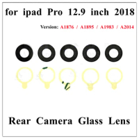 5Pcs for Ipad Pro 12.9 Inch 2018 3rd Gen Rear Back Camera Glass Lens With Adhesive Without Frame Cover No Ring Replacement Part