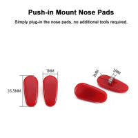 Wholesale Red Replacement Nose Pads Pieces for Ray-Ban RB4273 Clip-ON Mount Type Sunglasses Eyeglass, Soft Nose Guard