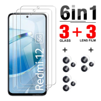6in1 Full coverage Anti-Scratch screen protector For Xiaomi Redmi 12 4G 5G Clear Camera Glass readmi Red Mi redmi12 6.79 inch