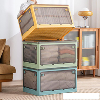 收納箱 昕貓收納箱家用透明塑料折疊衣柜衣服衣物玩具書本儲物盒整理箱子