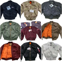 เสื้อไฟท์ อัลฟ่า ALPHA INDUSTRIES ของแท้ แจ็คเก็ตบอมเบอร์ Ma-1 เสื้อนักบิน Jacket Bomber Flyer’s Man