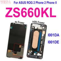 6.59" Original LCD For ASUS ROG Phone 2 Phone2 PhoneⅡ ZS660KL LCD Display Touch Screen Digitizer Assembly with Frame ZS660KL LCD