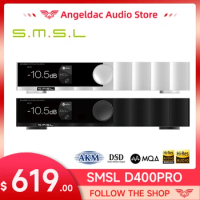 SMSL D400PRO Digital Decoder Dac Audio Hifi AK4499EX+AK4191EQ MQA Music 32bit 768khz DSD512 Bluetooth High Resolution D400 PRO