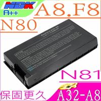 ASUS 電池(保固最久)-華碩 A32-A8，A8，F8，X80，N80，A8A，A8F，A8JA，A8JC，A8H，A8HE，A8JM，A8JR，A8M，L3TP，B991205，SN31NP025321，90-NF51B1000，NB-BAT-A8-NF51B1000，70-NF51B1000，X80Le，X80N，X81系列，X85C，X85L，X85S，X85SE，X88系列，Z99，Z99Fm，Z99H，Z99J，Z99Jc，Z99Jn，Z99Jr，Z99Sc，N80Vc，N80Vn，N81