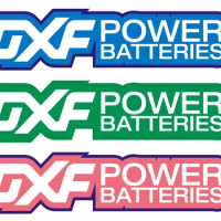 3PCS DXF POWER BATTERIES Stickers for RC Car Evader BX Buggy Truggy Offroad Boat Truck UAV RACING Helicopter Airplane Arrama