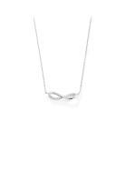 ZITIQUE 925 Sterling Silver Fashion Simple Infinity Symbol Pendant with Cubic Zirconia and Necklace 