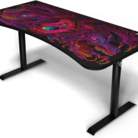 Arozzi Arena Special Edition Ultrawide Curved Gaming and Office Desk with Full Surface Water Resistant Desk Mat Custom Monitor