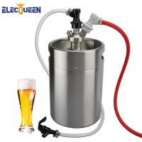 Portable 5L Mini Beer Growler Keg Picnic /Party Masterpiece with Picnic Tap &amp; Mini Keg Tap Dispenser &amp; Ball Lock For Home Brew
