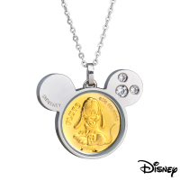 Disney迪士尼金飾 可愛布魯托黃金/白鋼項鍊