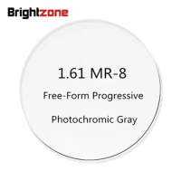 1.61 MR-8 Free-Form Progressive Photochromic Gray No-line AR Diopter Prescription Glasses Lenses Lentes Optical Progressiva Lens