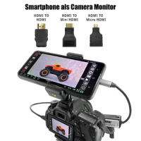 HDMI Adapter For Android Phone Tablet Camera Monitor Vlog Youtuber Filmmaker Video Capture Card Device DVD Camera Live Recording