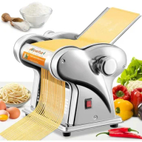 Newhai Electric Family Pasta Maker Machine Noodle Maker Pasta Dough Spaghetti Roller Pressing Machine Stainless Steel