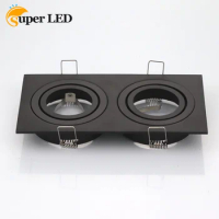 Custom Ceiling Lights Square Double Head Fixtures GU10 Recessed Led Lighting Downlights