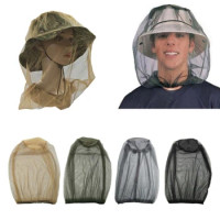 Outdoor Fishing Cap Anti Mosquito Insect Net For Face Hat Mesh Head Net Face Protector Mesh Travel Camping Cap