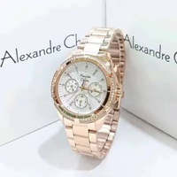 JAM TANGAN WANITA ALEXANDRE CHRISTIE CHRONOGRAPH ORIGINAL SILVER ROSE GOLD 2644 AC 2644 AC2644 ACF26