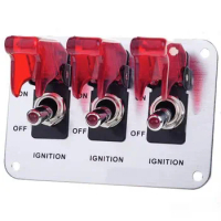 Racing Switch DC12V 20A Car Rocker Switch Panel with Red Led Indicator