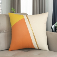 抱枕 靠枕 科技布抱枕沙發客廳輕奢橙色靠墊靠背現代橘色靠枕腰枕高端上檔次『my4547』