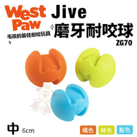 美國 West Paw Jive磨牙耐咬球2.6吋(中)ZG70 環保材質 可咬取 浮水 拋擲 狗玩具